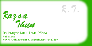 rozsa thun business card